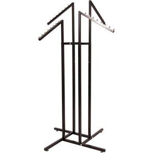 4 Way Adjustable Clothing Rack with Slanted Arms - Retail Clothing Rack Display